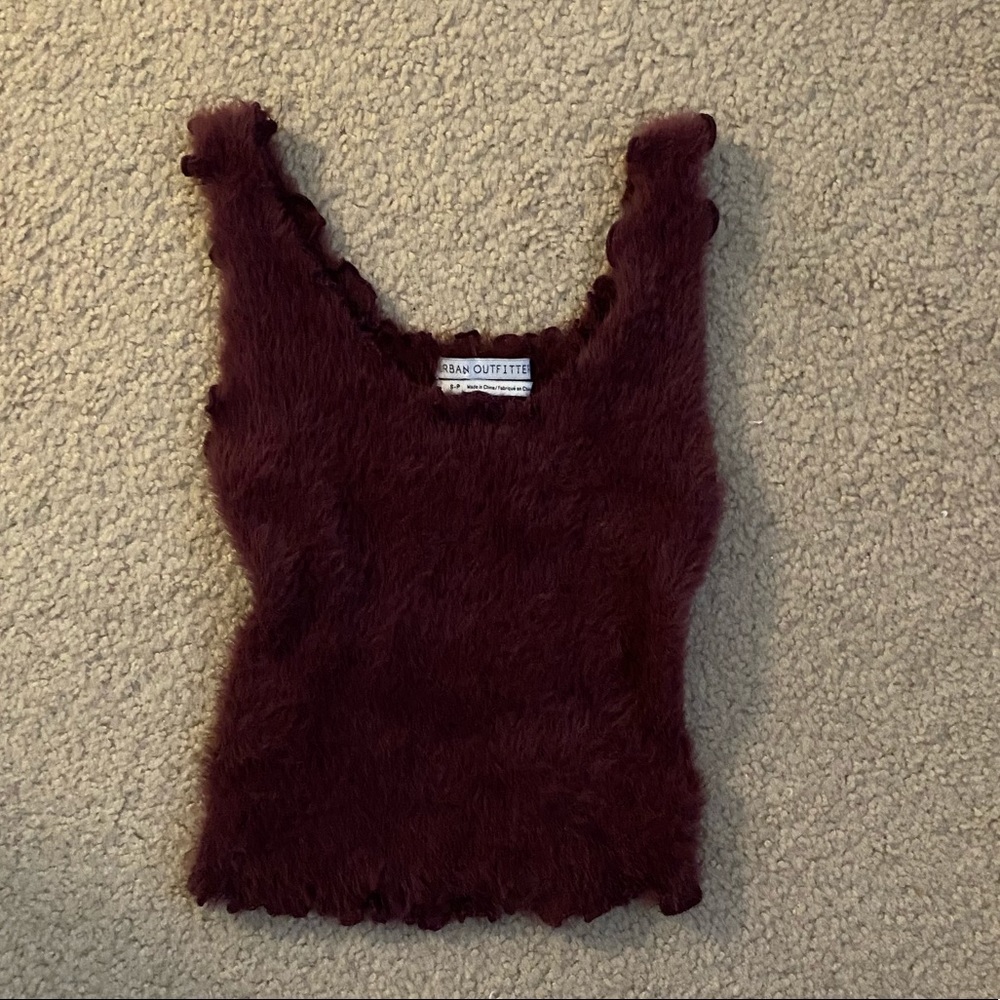 Purple Urban Outfitter fur crop top
